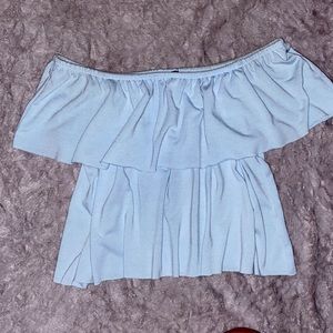 Blue off the shoulder top